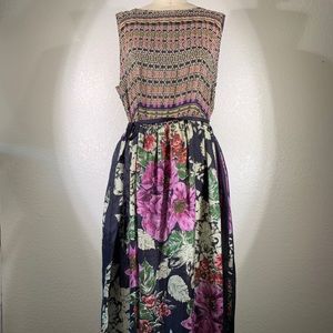 Johnny Was Elle Silk/Rayon in Gardenia Maxi Dress M NWT